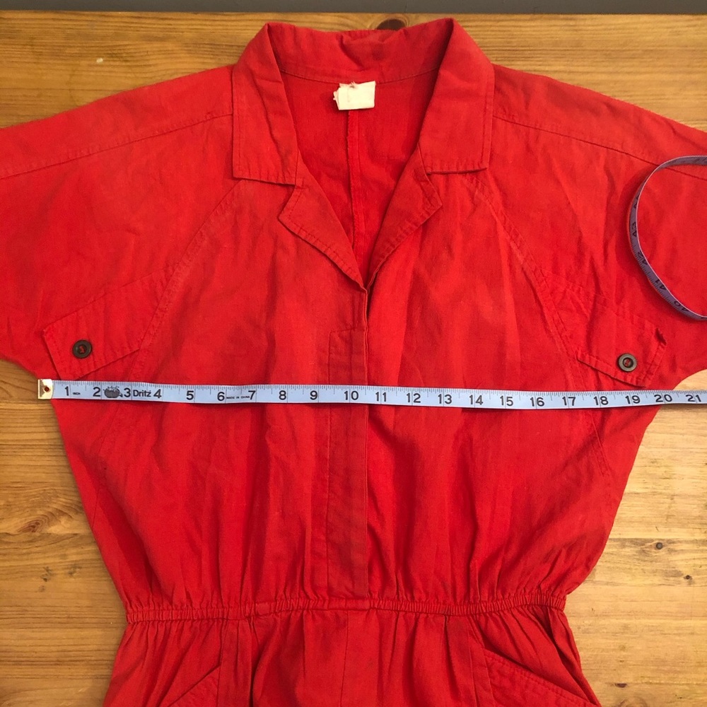 Epic one piece 80s red jumpsuit